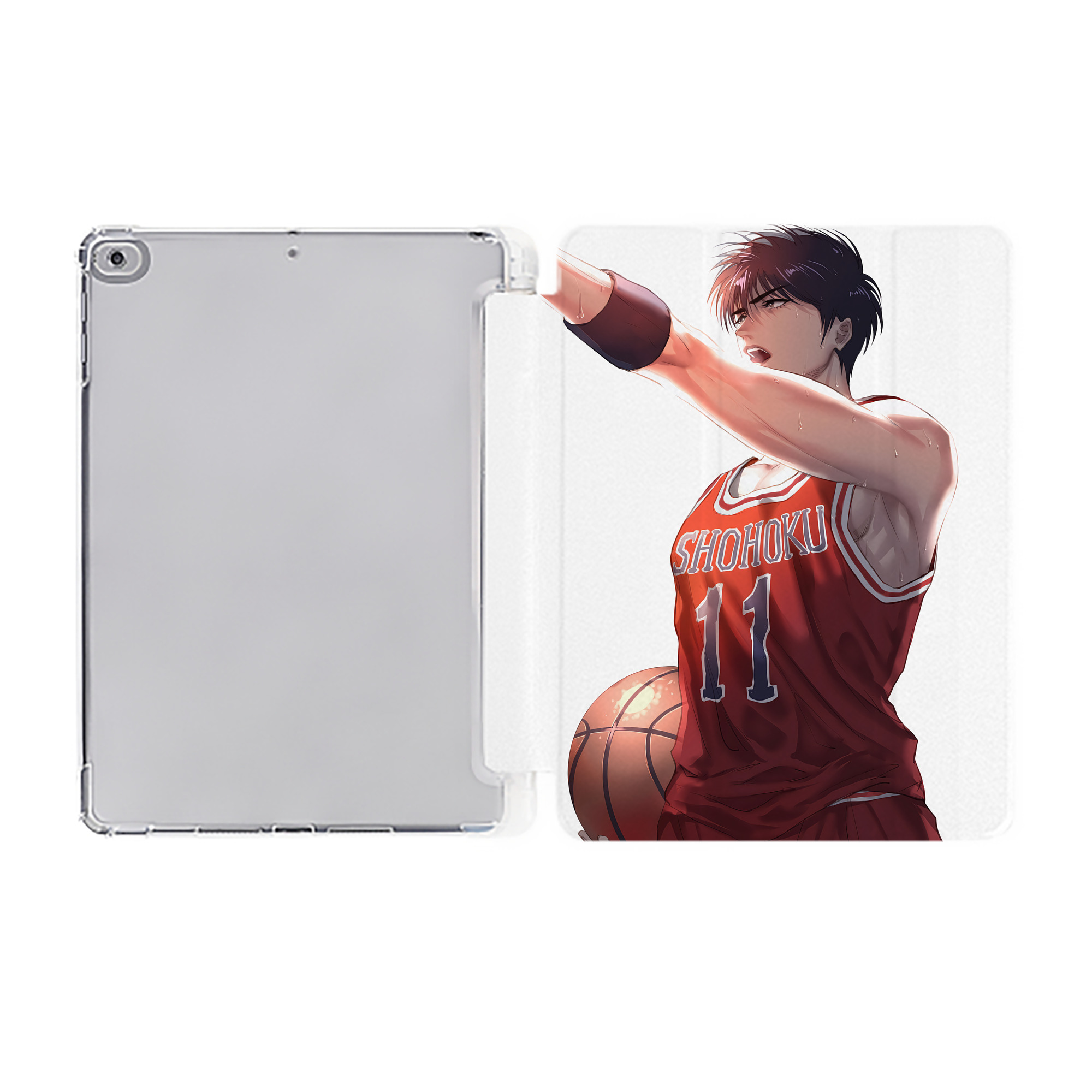 （画像用） SLAM DUNK／スラムダンク IPad ケース ペン収納付き 三つ折りスタンド PUレザー×シリコン 対応機種9.5/10.5/10.9インチ